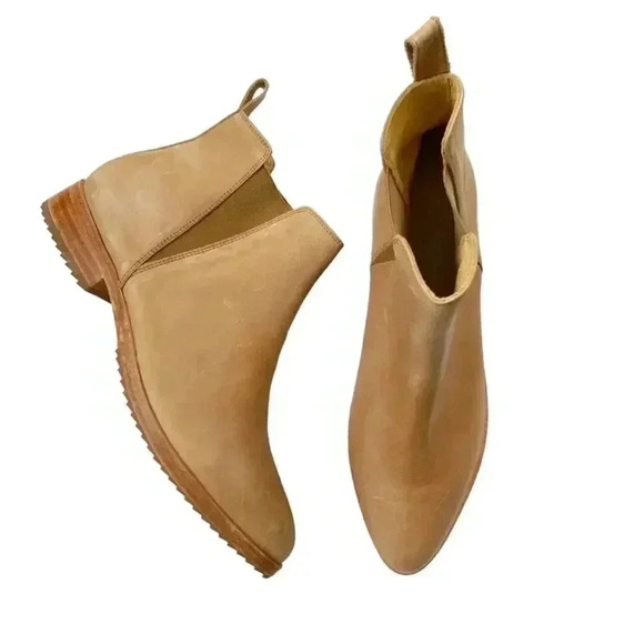NEW Nisolo Handmade Leather Chelsea Booties Eva Almond size 10 - Picture 1 of 10